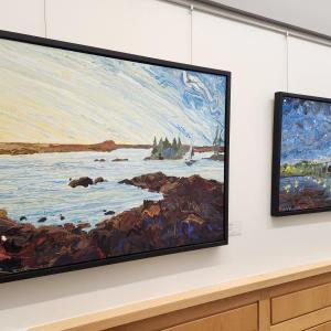 Work by artist Jon Byrer on display through Aug. 26 at Pen Bay Medical Center. (Photo courtesy Pen Bay Medical Center)