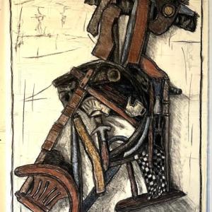 Bolaños by Kitty Wales, graphite, charcoal, and watercolor on paper. (Photo courtesy Triangle Gallery)