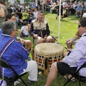 Burnurwurbskek Singers. (Photo courtesy Coastal Mountains Land Trust)