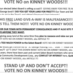 A postcard advocating for a “no” vote on a May 13 referendum in St. George is topic of conversation by the Maine Ethics Commission when it convenes July 24 in Augusta.