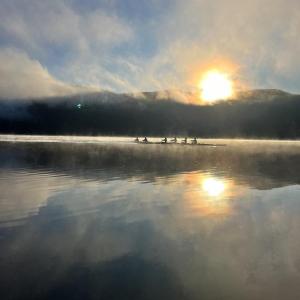 No place prettier to learn to row than Megunticook Lake