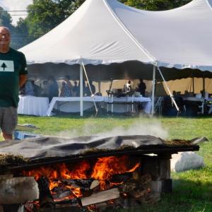 Bruce Bachelder, Board member, volunteers his time and talents each year to prepare an amazing Lobsterbake and Downeast Feast. The Lincoln Home Vibrant Senior Living Newcastle Maine Lobsterbake