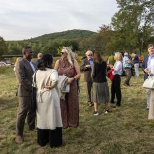 In Hope at the trailhead, before the ceremony on Wednesday, September 18. (Photo courtesy Coastal Mountains Land Trust)