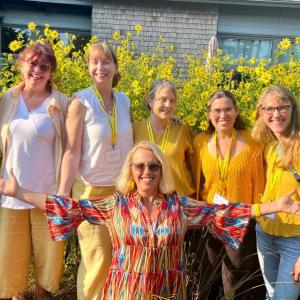 Finding Our Voices survivor-panelists at the Coastal Maine Botanical Gardens in September. (Photo courtesy Finding Our Voices)