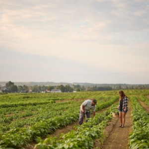 Harvesting on the farm. (Photo courtesy Maine DACF)