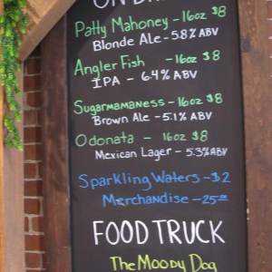 The menu board. Photo by Kay Stephens