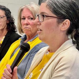  At the Westbrook Finding Our Voices "Let’s Talk About It” tour stop in September. (Photo by Patrisha McLean)