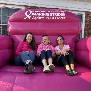Amelia Grant, Chris Leary, and Jessica Graham at the Making Strides event. (Photo courtesy of Amelia Grant) 