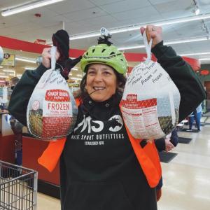 Theo during the Turkey Ride. (Photo courtesy Maine Sport Outfitters)