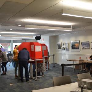 Voting at the Rockport Public Library, June 11, 2024. (Photo by Lynda Clancy) Voting at the Rockport Public Library, June 11, 2024. (Photo by Lynda Clancy)
