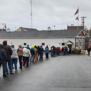 Camden Public Safety Building, Nov. 5, 2024, where voters line up to cast their ballots. (Photo courtesy Camden Fire Chief Chris Farley) Camden Public Safety Building, Nov. 5, 2024, where voters line up to cast their ballots. (Photo courtesy Camden Fire Chief Chris Farley)
