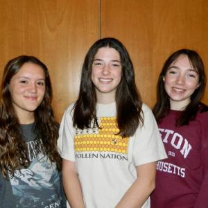 Rachel Barbour, Abigail Kopishke, and Sadie Smith, Jr. Missing from the photo, Mohamedi Ngido. (Photo courtesy Lisa Genthner Gunn)