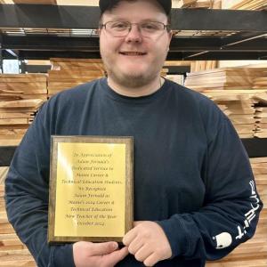 WCTC Instructor Adam Fernald, Maine’s 2024 Career & Technical Education Teacher of the Year (Photo courtesy Waldo County Technical Center)