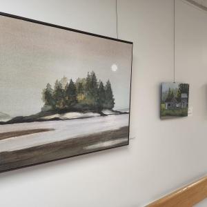 Nancy Benner art work on display at Waldo Hospital. (Photo courtesy MaineHealth)