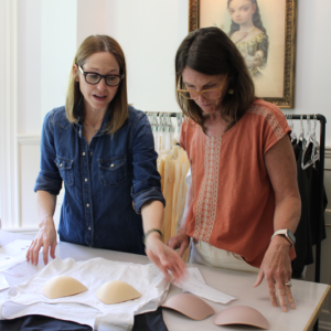 Tracy Fine and Becky Johnson, at work at FlatWear Design, in Camden. (Photo courtesy FlatWear Design)