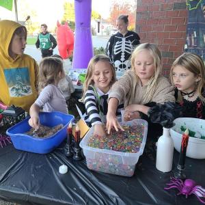 Enjoying slime. (Photo courtesy Brenda Thomas)