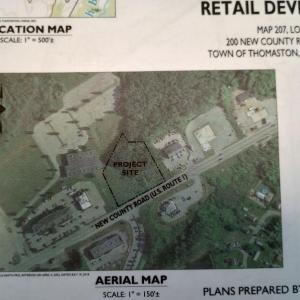 Application paperwork shows the site location.