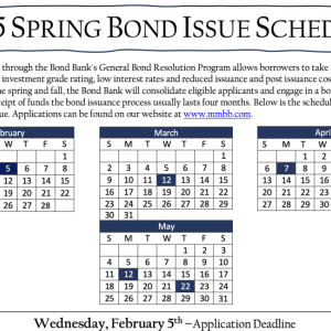 Maine Bond Bank Spring 2025 schedule