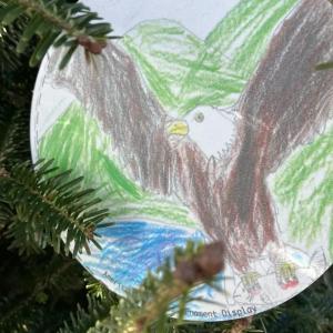 Joshua Chard's third-grade students at East End Elementary School created ornaments for the Maine tree at the National Christmas Tree display in Washington, D.C. (Photo courtesy Maine Department of Education)