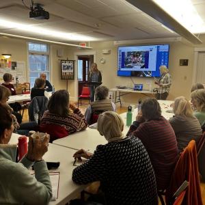 Senior College students learn about gardening. (Photo by Senior College member Deb Douthart)