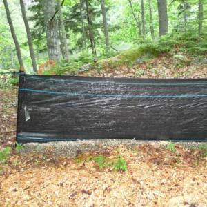 Silt fence. (Photo courtesy Knox-Lincoln Soil & Water Conservation District )