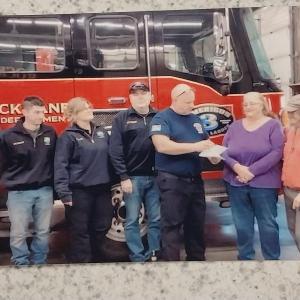Rockland Fire and EMT with (l-r): Diana Widdecombe, Vice President and Treasurer; Beebee Adriance, President; and Donna Philbrook, Secretary. (Photo courtesy Melissa Mason)