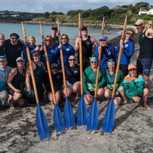 Come Boating Team at 2024 Pilot Gig Championships Sicily Isles. (Photo courtesy Belfast Free Library)