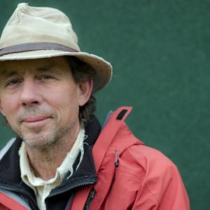 Gary Freeburg at Brooks Camp, Katmai National Park and Preserve (Photograph by JT Thomas. Permission granted for Rockport Public Library use by Gary Freeburg)