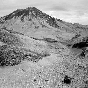 Griggs Mountain (volcano) and Pumice Stone, Valley of 10,000 Smokes. (Photo permission granted for use by Rockport Public Library by Gary Freeburg)