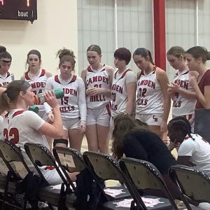 Camden Hills Regional High School Girls Varsity Basketball team, Jan. 29. (Photo by Eric Lear)