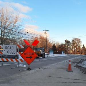As of 4 p.m., Route 1 remains closed from Perkins Road in Belfast to Rocky Road in Northport. (photo by Erica Thoms)