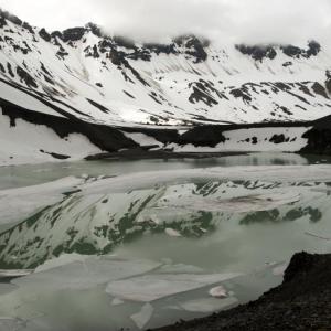 Southeast Maar, Aniakchak Volcano, Alaska. (Photo permission granted for Rockport Public Library use by Gary Freeburg)