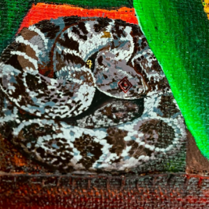 A section of Kristen Eckmann's canvas. (Photo courtesy Rockport Public Library)