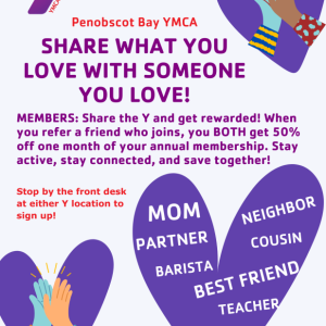 When you refer a friend who joins, you BOTH get 50% off one month of your annual membership. Stay active, stay connected, and save together!