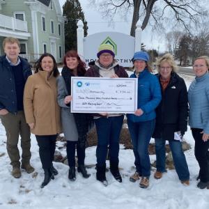 L-R: Brian Wickenden, 2023 Pen Bay Council REALTOR of the Year; Victoria Condon, President, Mid-Coast Board of REALTORS; Cindy Harding, President, Pen Bay Council; Chrys deLormier, Director of Development, Homeworthy; Mary Bumiller, MCBOR Director for the Maine Association of REALTORS Foundation; Lynne Doble, Member at Large, Pen Bay Council; Kristin Heal, First Vice President, Pen Bay Council. (Photo courtesy Mid-Coast Board of REALTORS)