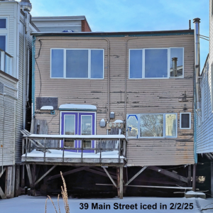 The back of 39 Main Street, overlooking Camden Harbor. (Photo courtesy Ben Ellison)