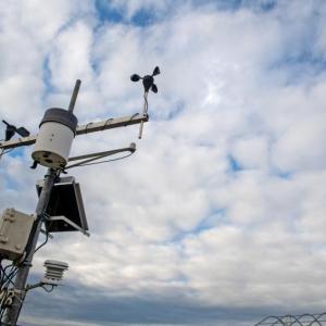 Weather monitoring equipment. Long-term weather data can help climatologists understand climate variability and inform techniques gardeners can use to build resilience. (Photo courtesy University of Maine Cooperative Extension)