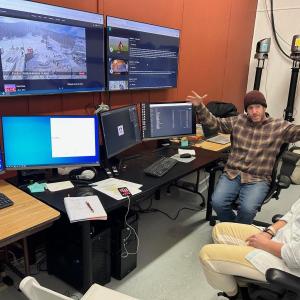 The StreamState Control Room with Media Director Ken Hess and Producer Caity Grant. Photo courtesy StreamState