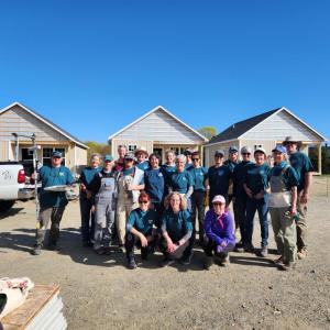 A look back at a Women Build crew during 2024 — "building homes, hope, and lasting impact in Midcoast Maine," said Habitat. (Photo courtesy Midcoast Habitat for Humanity)