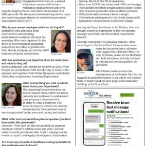 Camden Maine - March 2025 Newsletter - pg 2