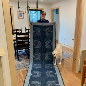 Sarah Leighton and an example of her hooked rug art. (Photo courtesy Rockport Public Library) Sarah Leighton and an example of her hooked rug art. (Photo courtesy Rockport Public Library)