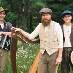 Alex Bigney and his sons, who will accompany some of the music selections. (Photo courtesy Rockland Public Library)