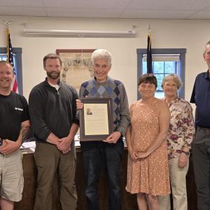 Union Select Board members Wayne Kirkpatrick, Chair Adam Fuller, John Gibbons, Linda Waltz-Mountainland, Martha L. Johnston-Nash and Steven A. Migliorini. (Photo courtesy Town of Union) c