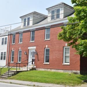 8 North Main Street, in Rockland, was built by David Gay in 1828. Gay made his own bricks from clay he picked up in his yard. (Photo by Sarah Thompson)