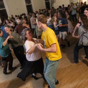Dancing on First Friday. (Photo by Dylan Ladd)