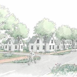 A rendering of what could be along Route 1, Camden Street, in Rockland, as proposed in 2013 in a consultant report. (Image courtesy City of Rockland) c