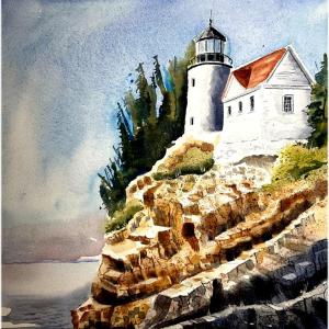 Watercolor by Stephen Teichman. (Photo courtesy The Craignair Gallery)