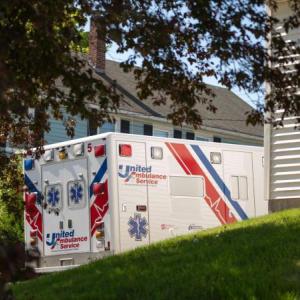 Maine’s community paramedicine program allows EMS providers to make periodic visits to patients to manage chronic conditions such as COPD and hypertension, as well as to follow up with basic medical care, including maintaining wound dressing, administering vaccines and drawing blood. Photo by Garrick Hoffman. ambulance