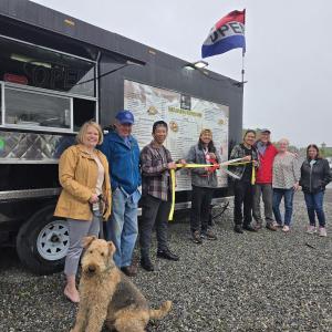 From left to right: Kara George, Bill Hahn, Ang Setiawan, Rei Nugraha, Yoshi Yustofa, Chris Rector, Kendray Rodriguez, and Sandy Moore. (Photo by Alan Blake)
