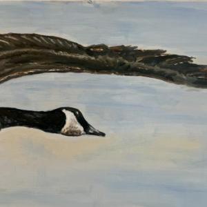 Arthur Schaefer, "Goose", oils. (Photo courtesy Arts In The Barn/ Cushing Historical Society)